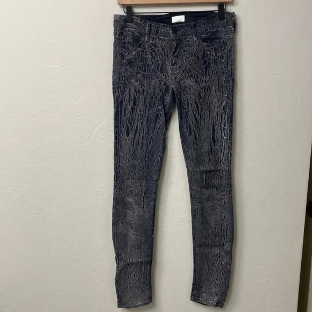 MOTHER The Looker Dye Graphite skinny jeans